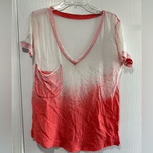 Women’s dark and light pink faded lightweight shirt size medium - good condition